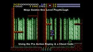 Ninja Gaiden One Level Playthrough using the Pro Action Replay & a Cheat Code :D #MasterSystem #Sub