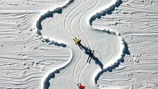 Painted Slopes  Miniature Skiing Illusion