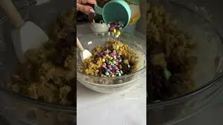 M&M Cookie Bars are my babies favorite dessert