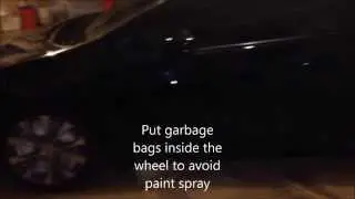 Plasti Dipping wheels on Honda Civic Si