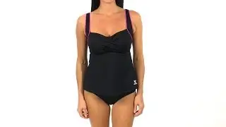 TYR Pink Twisted Bra Tankini Top | SwimOutlet.com