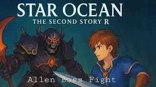 Star Ocean: Вторая история. Битва с боссом R. Алленом | Без комментариев. Геймплей PS4 Pro.