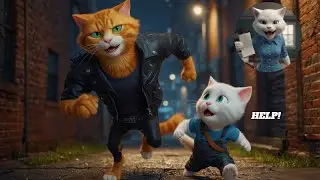 Kitten running away over Zero Points #cutecat #catsai #aistory
