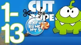 Cut the Rope: Experiments 3 Star Walkthrough Level 1-13 | WikiGameGuides