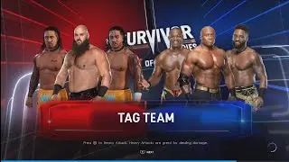 WWE2K22 TEAM FABRIC CHAMPIONS VS TEAM HURT BUSINESS IF HURTBUSINESS WINS THEY WILL BE NO1 CONTENDER
