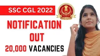 SSC CGL notification out 2022 for 20000 vacancies#job #video
