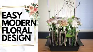 How to Make Easy Modern Flower Arrangement | Simple Floral Arrangement