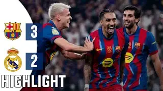 Barcelona vs Real Madrid 3-2 || Highlight Hasil Piala Super Spanyol Tadi Malam