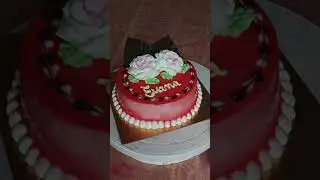 Easy red gel cake design tutorial in Bengali day-70|Easy cake 🎂 decoration ideas for beginners|