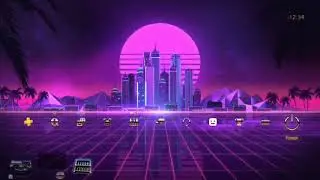 Synthwave city dynamic theme