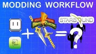 Starbound Modding Workflow &ndash; Yellow Power Ranger Dagger (No Commentary, Timelapse)