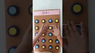 Bottle cap Addition Game. Learn Addition - addition activities