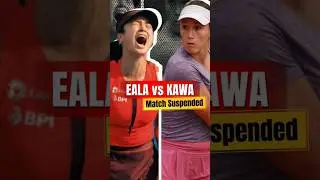 SUSPENDED Eala vs Kawa match #shorts Suzhou WTA 125