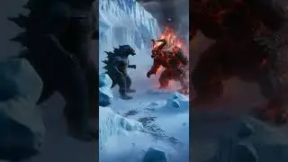 Giant Godzilla🐉vs Demon Godzilla 🐉🔥❄️ Ice Mountain Monster Battle (4K)