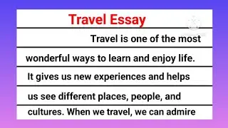 Travel essay plus one english | Travel essay in english 