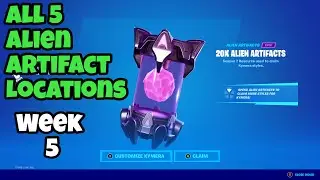 Locating All 5 Alien Artifacts In Fortnite (Week 5 Alien Artifact Locations)