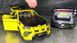 Металлическая машинка Ламборгини (Ламба) Урус  / Lamborghini Urus с имитацией выхлопа, с паром