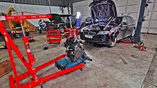 Cheap BMW M Sport Tourer Engine Removal For A Common Issue