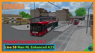 Omsi 2: Man NL Enhanced A23 bendy bus variant | Euro 2 ZF Projekt Szcecin - Line 58