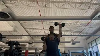 Arnold Presses With My 16 YO Fitness Client, Jayden Almazar.