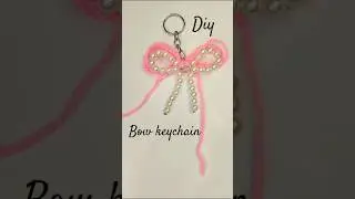 DIY🎀&hearts;️😍aesthetic bow keychain homemade #shorts #trending #aesthetic #diy #viral #craft #youtube