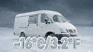 Cold start of GAZ Gazelle at -16&deg;C/3.2&deg;F