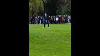 Rory McIlroy approach to 16th green Sunday Irish Open 2016