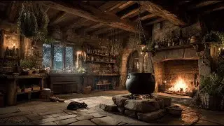 The Perpetual Stew 🍲 Medieval Sleep Story & Campfire Ambience (3.2Hz Delta Brain Waves, 4K )