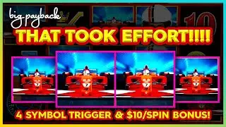 $10/Spin & 4 Symbol Trigger on Lightning Dollar Link Checkered Flag Slots!