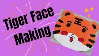 Tiger Face Mask | How to make Tiger Face Mask | Animal mask making | paper mask #mask #animalmask