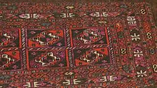Early 20th Century Turkmen Tent Wall Hanging in Red, Blue, Brown, The Persian Knot Gallery, SKU 2314