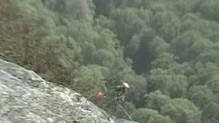 Rappelling Whiteside Mountain