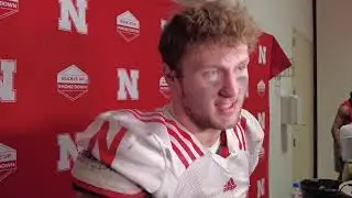 Husker247: Linebacker Blaise Gunnerson after Nebraska's Red-White game