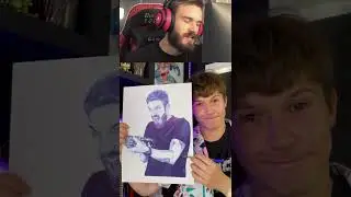 I surprised PewDiePie with a drawing! (he reacted)