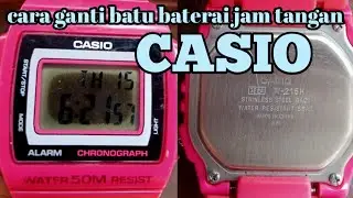 Cara ganti batu baterai jam tangan merk casio 3224 W-215H #servicejamtangan #caragantibatubateraijam