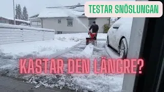Snöslunga efter modifieringen - kastar den längre nu?