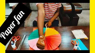 How to make paper fan#DIY hand fan#cute paper pop up fans#DIY hand fan with paper#Rijo Reo world