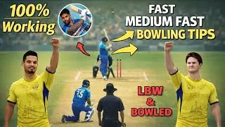 Dream Cricket Fast & Medium fast Bowling Hack & Tips on Green Peach