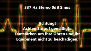 337 Hz Sinus Ton Test 0dB Stereo Piepton Wave Ton