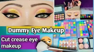 Dummy Eye Makeup | Half cut crease Eyes makeup tutorial
