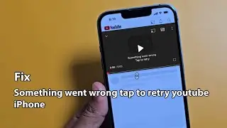 Что-то пошло не так, нажмите, чтобы повторить попытку YouTube iPhone