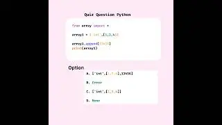 Python quiz #sorts #python #pythonprogramming  #quiz