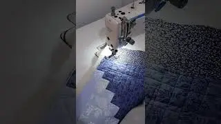 Capa de almofada patchwork , em  m&aacute;quina reta industrial.