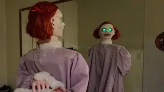 Spirit Halloween 2014 ? Tekky Toys PROTOTYPE Head Spinning Exorcist Girl Animatronic Halloween Prop