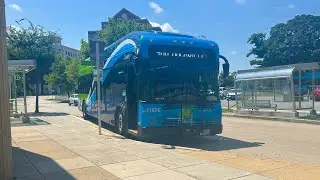 MCDOT Ride On 2024 Gillig Advantage LF40 Plus BEV #44167E on Route 40 to Wheaton!