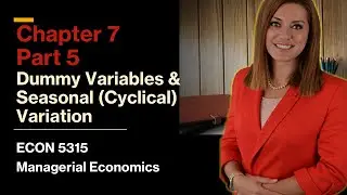 Chapter 7 Part 5: How to use Dummy Variables to estimate Seasonal Variations?