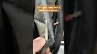 Можно ли засунуть слайм в трубку Presta Valve? #шорты