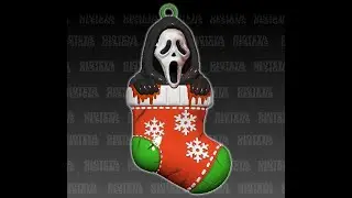 Xmas Socks Scream #scream #ghostface #xmas #navidad #christmas #3dprint #3dprinting #christmastree