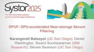 DPUF: DPU-accelerated Near-storage Secure Filtering - Narangerelt Batsoyol (UC San Diego)