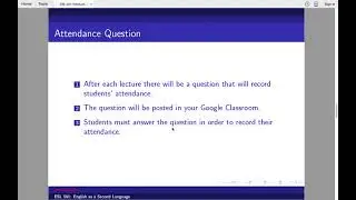 ESL 501  Introduction